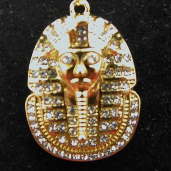Unisex Iced Out Egyptian Pharaoh Pendant - Picture 4 of 10
